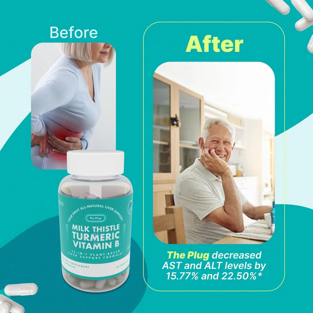 The Plug Pills Jar - Gut and Cholesterol Support | Caffeine Free, NON GMO and Gluten-Free | Korean Herbs 15-in-1 Advanced Formula with Milk Thistle, Turmeric, Dandelion and B Vitamins | Vegan and Plant-Based | 2 Servings = 4 Capsules Daily - Image 4